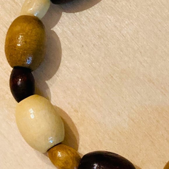 Handmade Multi Oval Wood Bracelet - Picture 2 of 2